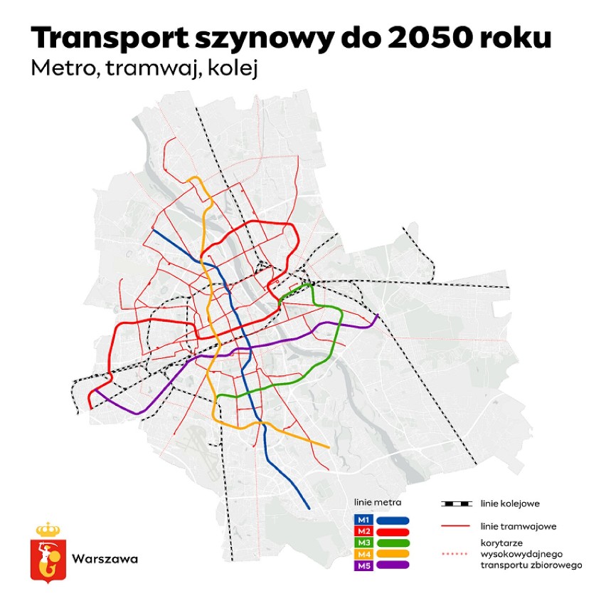 Nowe trasy tramwajowe w Warszawie. Miasto zaprezentowało plany komunikacji do 2050 roku. Tak rozbudują sieć tramwajów