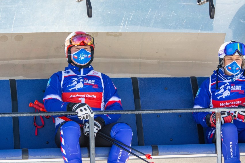 Andrzej Duda jeździ na nartach w Zakopanem. Polana...