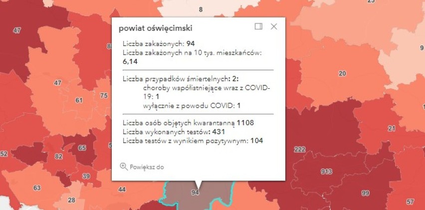 Prawie trzysta zakażeń COVID-19 w Małopolsce zachodniej. W powiatach oświęcimskim, wadowickim, chrzanowskim i olkuskim są nowe przypadki