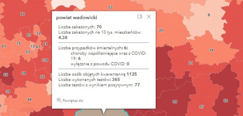 Prawie trzysta zakażeń COVID-19 w Małopolsce zachodniej. W powiatach oświęcimskim, wadowickim, chrzanowskim i olkuskim są nowe przypadki