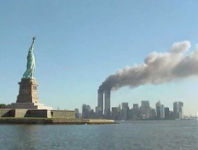 http://commons.wikimedia.org/wiki/File:National_Park_Service_9-11_Statue_of_Liberty_and_WTC_fire.jpg