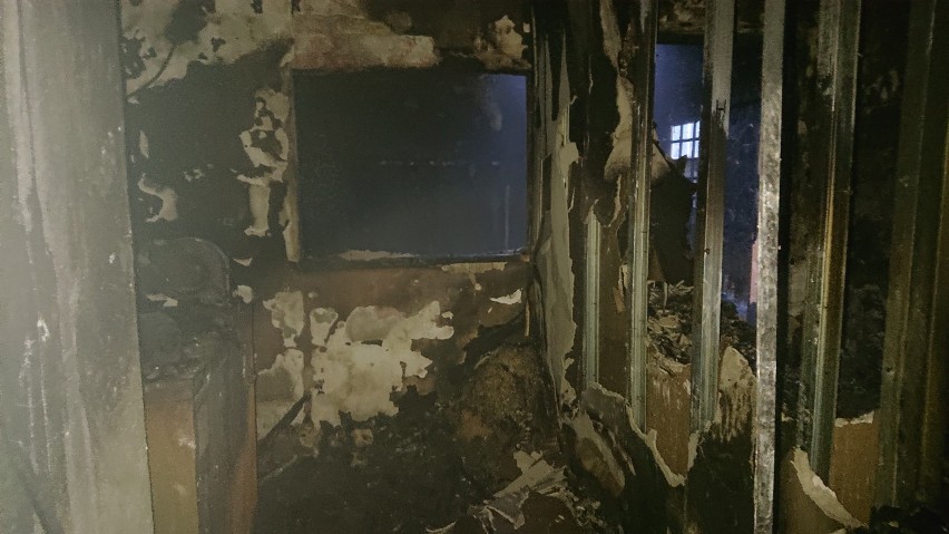 Pożar garaży na ul. Legionów w Tomaszowie