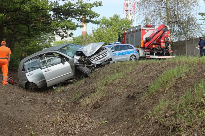 Wypadek na ulicy Złotoryjskiej w Legnicy.