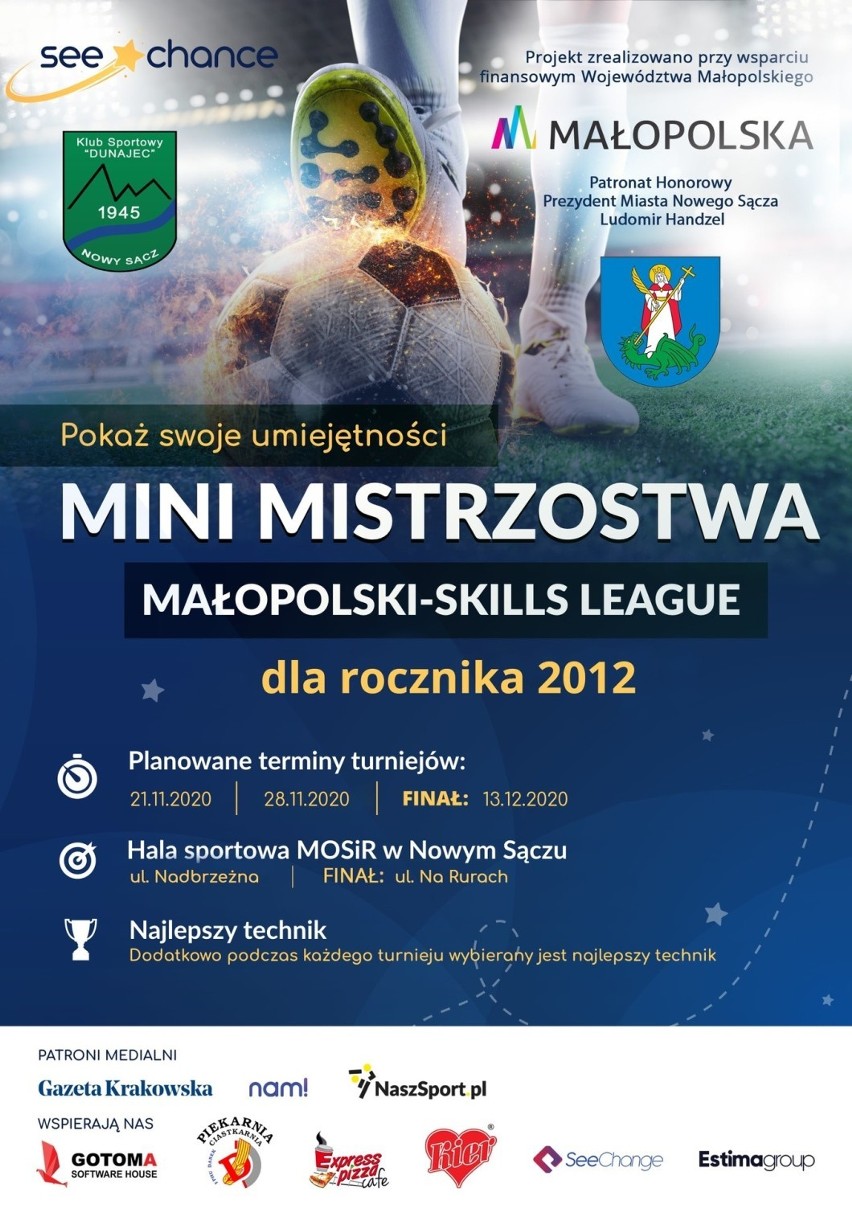 Piłka nożna - Nowy Sącz. Mini Mistrzostwa Małopolski Skills League już w niedzielę! 