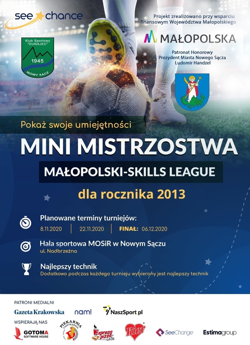 Piłka nożna - Nowy Sącz. Mini Mistrzostwa Małopolski Skills League już w niedzielę! 