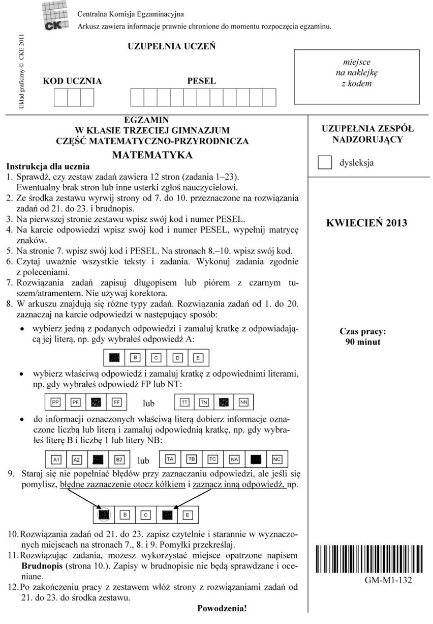 Sprawdź swoją wiedzę. Prezentujemy Arkusze z egzaminu...