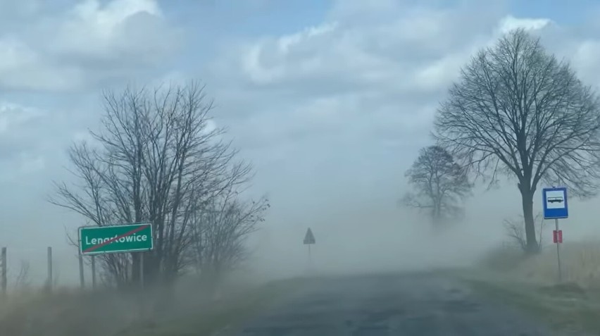 Burza piaskowa w Pleszewie. Nie był to jednak pył znad...