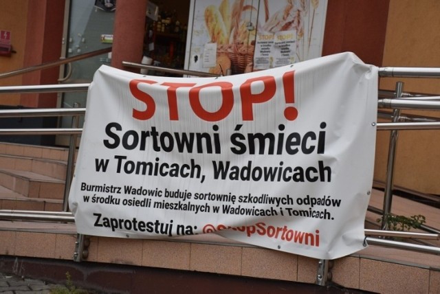 Protest przeciwko budowie PSZOK w Wadowicach