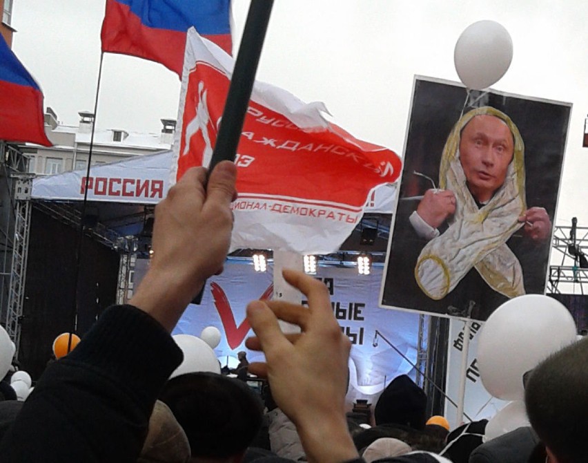 Protesty przeciwko polityce Władimira Putina w Moskwie...