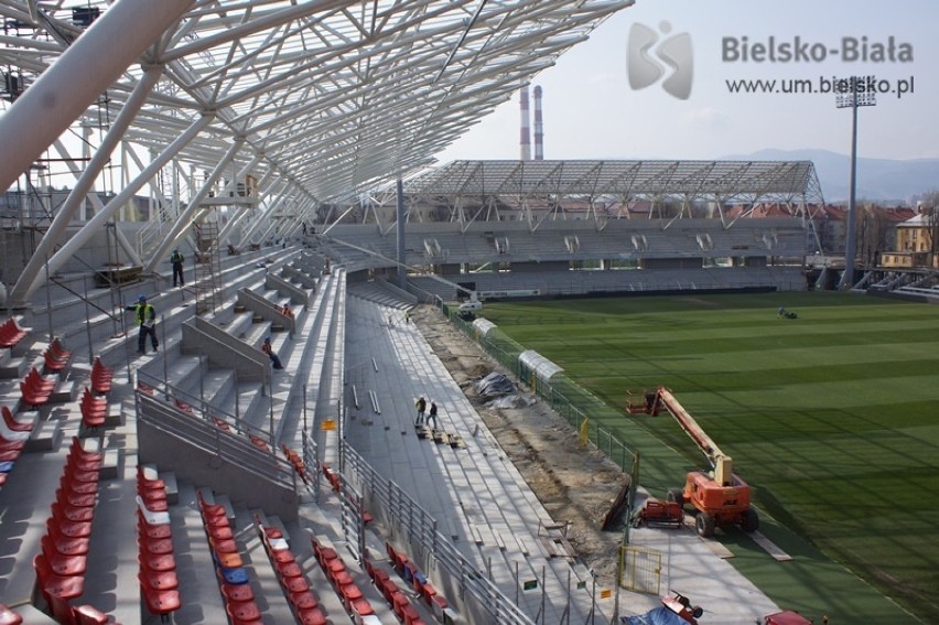Budowa stadionu w Bielsku-Białej