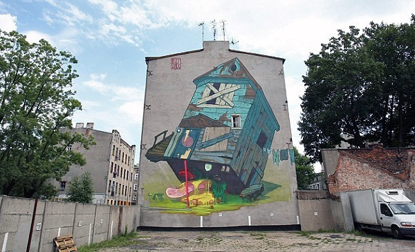 Etam Crew skończyli malować mural przy ul. Nawrot 72