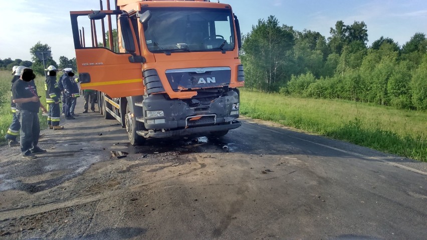 Kolejny wypadek koło Rokit. Tym razem doszło do zderzenia dwóch ciężarówek [ZDJĘCIA] 