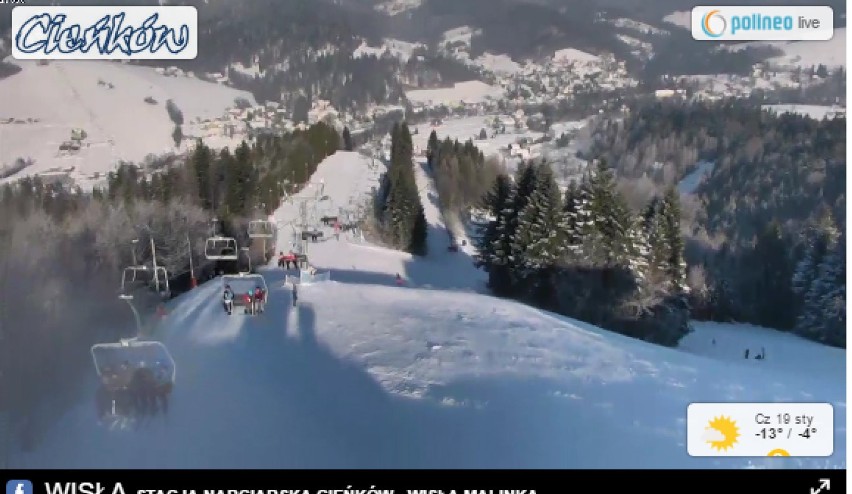 Warunki narciarskie w Beskidach: Nadal doskonała pogoda dla narciarzy [ZDJĘCIA Z KAMEREK]