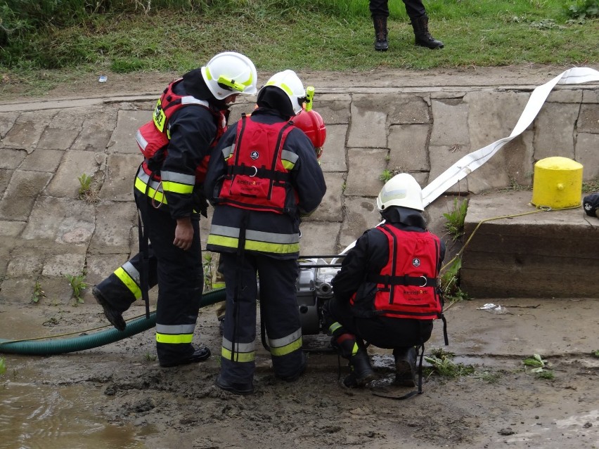 Ćwiczenia strażackie w Korzeniewie. Strażacy trenowali na wypadek powodzi [ZDJĘCIA]