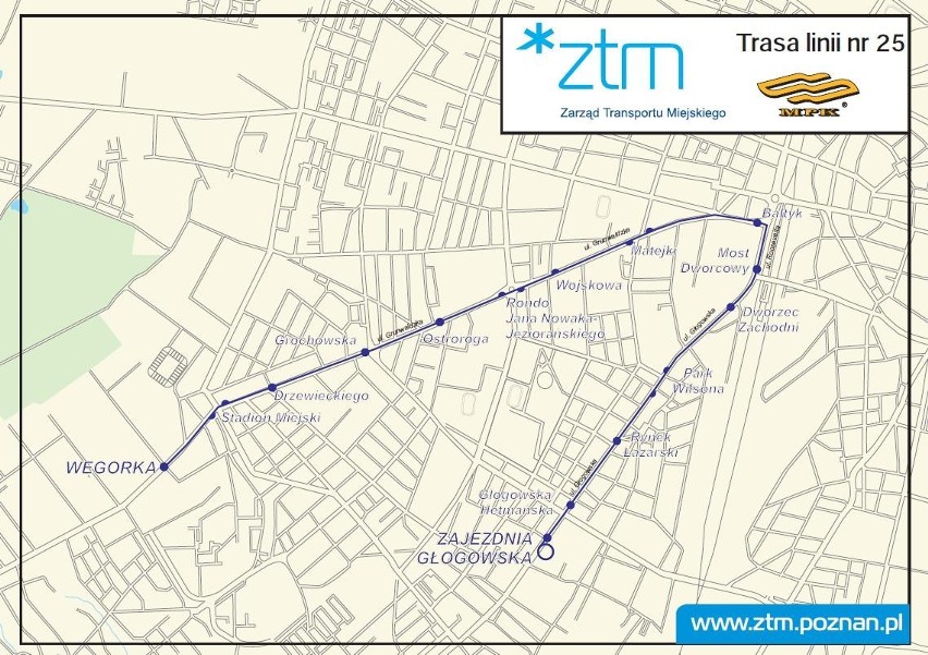 MPK Poznań: Wahadłowy tramwaj linii 25 jeździ na Wegorka