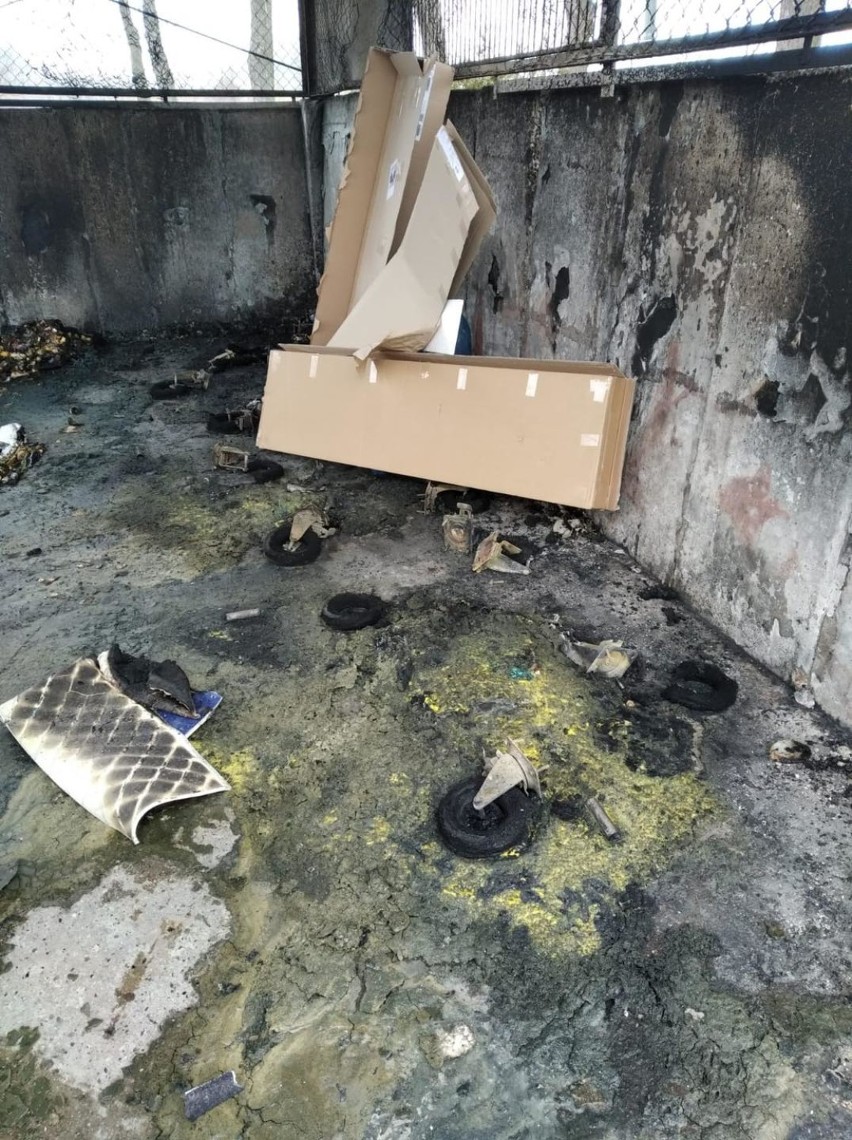 Doszczętnie spalili pojemniki na śmieci w Jeleniej Górze. Komu przeszkadzały?