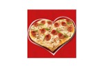 Walentynkowa pizza w kształcie serca