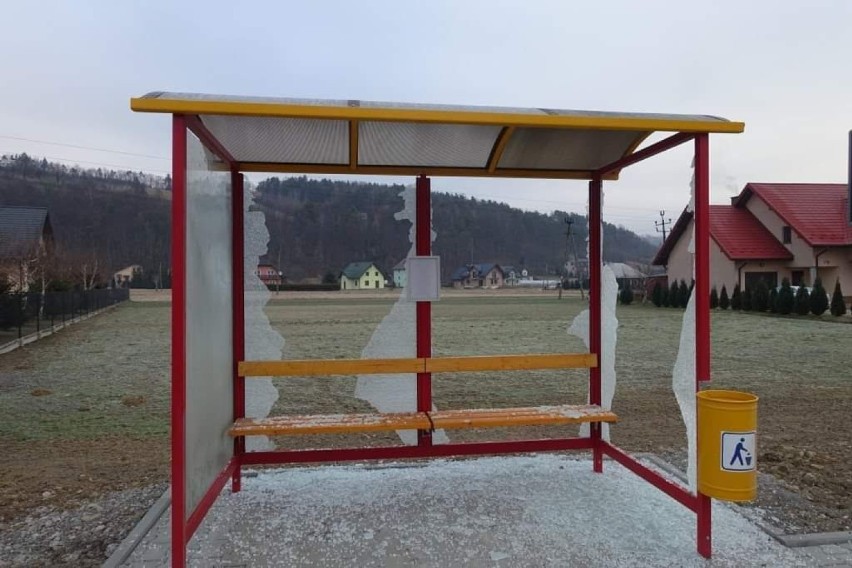 Bochnia. Wandale, którzy niszczyli wiaty przystankowe staną przed sądem