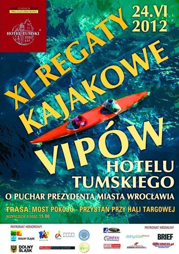 Regaty Kajakowe VIP-ów Hotelu Tumskiego