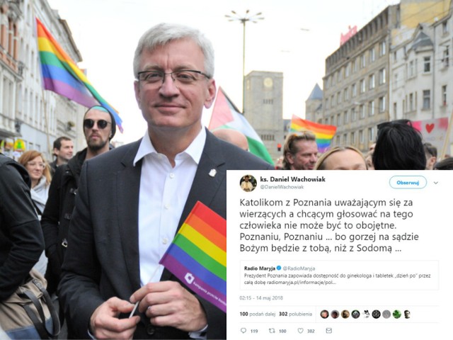 Kontrowersyjny wpis na Twitterze zamieścił w poniedziałek ksiądz Daniel Wachowiak z Poznania. Odnosił się on do wprowadzenia całodobowych dyżurów ginekologicznych, które jakiś czas temu ogłosił Jacek Jaśkowiak, prezydent Poznania.