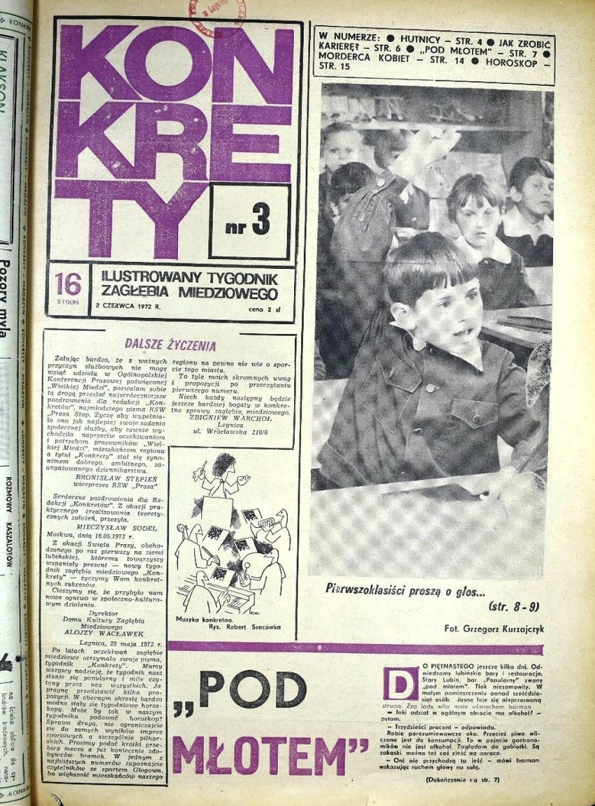 Pamiętacie legnickie "Konkrety"? Pierwsze wydanie miało miejsce w 1972 roku!