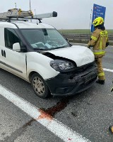 Wypadek pod Krakowem na A4. Zderzenie trzech samochodów na autostradzie