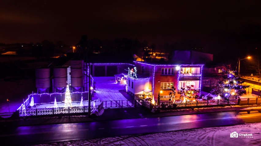 Konkurs na najpiękniejsze iluminacje świąteczne w gminie Koźminek rozstrzygnięty. ZDJĘCIA