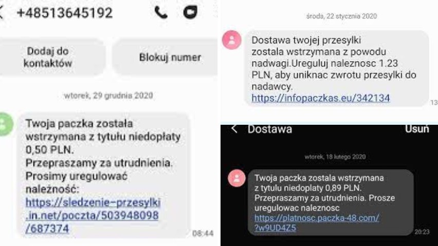 Paczka wstrzymana z powodu niedopłaty. Dostałeś sms-a o takiej treści? Uważaj, to oszustwo!