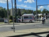 Wypadek z udziałem ambulansu w Krakowie