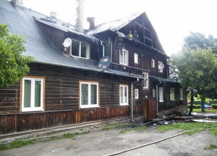Pożar w Kielcach. Spłonął budynek mieszkalny