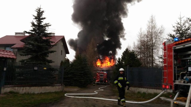 Pożar na Złotnie w Łodzi
