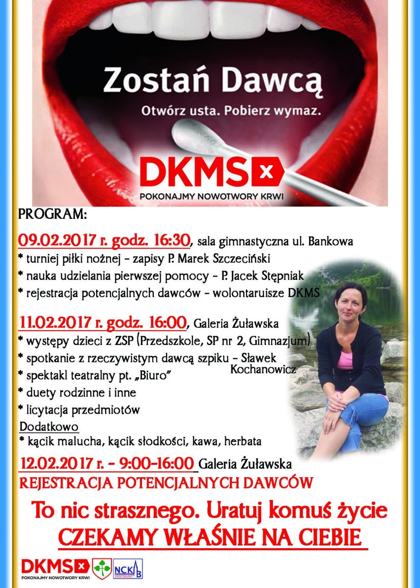 Akcja dla pani Eweliny z gminy Nowy Staw. Trwa rejestracja potencjalnych dawców szpiku w bazie DKMS