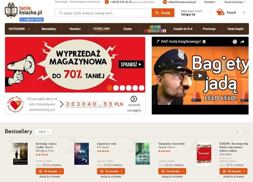 TaniaKsiazka.pl to jeden z największych w Polsce sklepów...