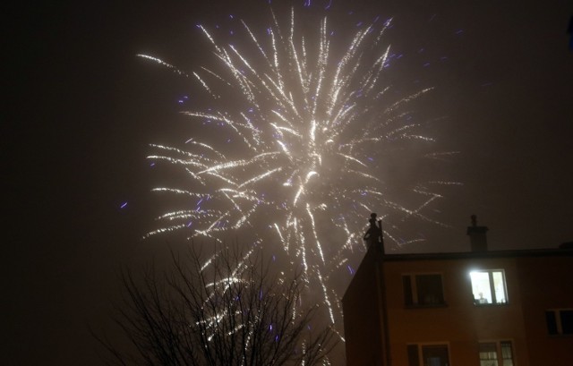 Powitanie 2021 roku na osiedlu Strzemięcin w Grudziądzu