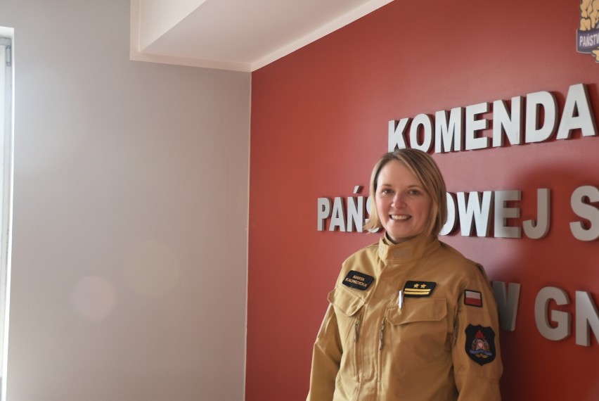 Gniezno ma pierwszą w Polsce kobietę komendanta w PSP. Marta Kacprzycka jest matką, strażakiem i świetną przywódczynią
