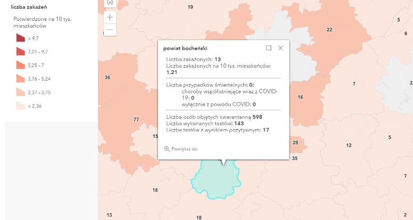 Koronawirus. Nowe zakażenia SARS-CoV-2 w Tarnowie oraz powiatach: tarnowskim, dąbrowskim, brzeskim i bocheńskim [AKTUALIZACJA 25.04]