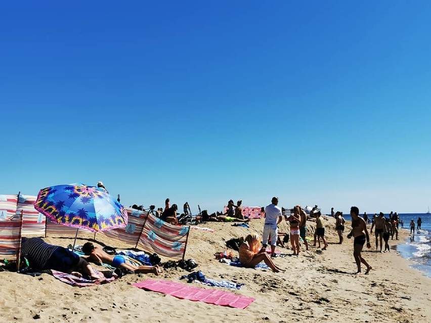 Plaża w Helu - fragment wybrzeża widziany z trzech...