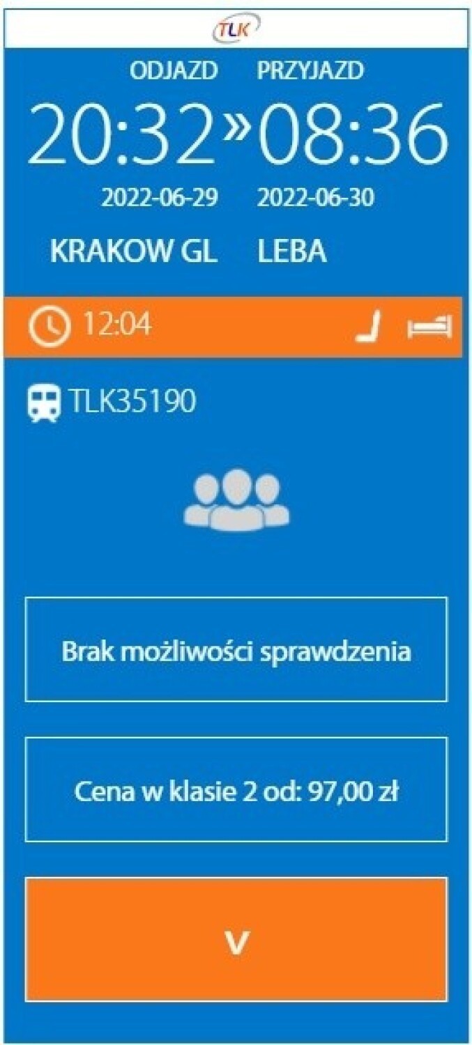 Za pociąg do Łeby z Krakowa zapłacimy 97 zł.