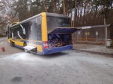 Gmina Godziesze Wielkie. Pożar autobusu KLA w Wolicy ZDJĘCIA