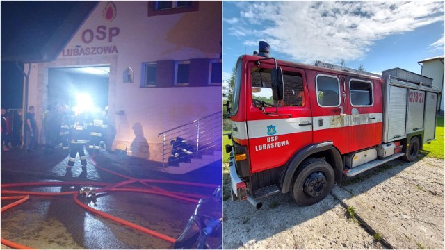 Pożar w remizie OSP w Lubaszowej wybuchł w środku nocy. Ogień wyrządził straty w budynku oraz w samochodzie bojowym