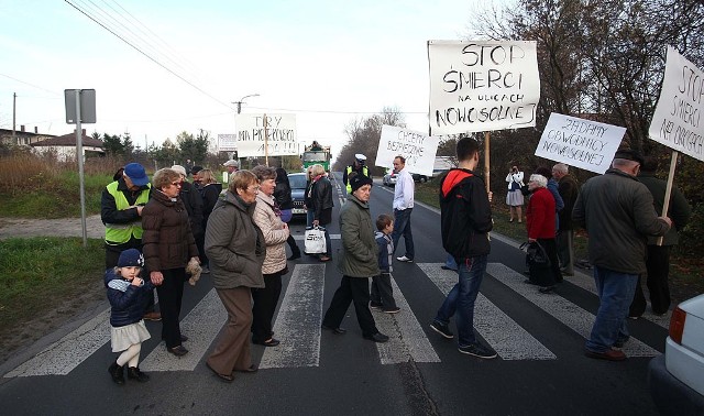 Pikieta w Nowosolnej trwała godzinę.