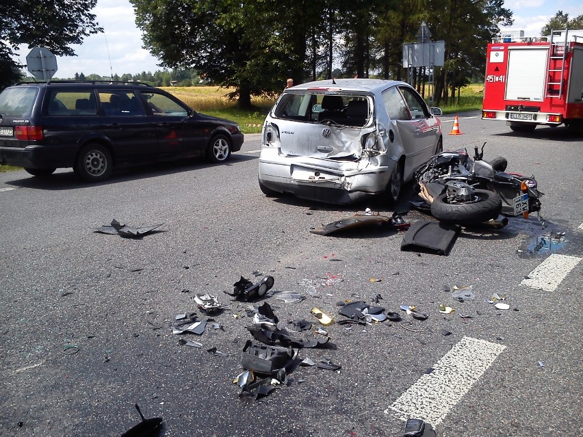 Policjanci z Lublina uratowali rannego motocyklistę