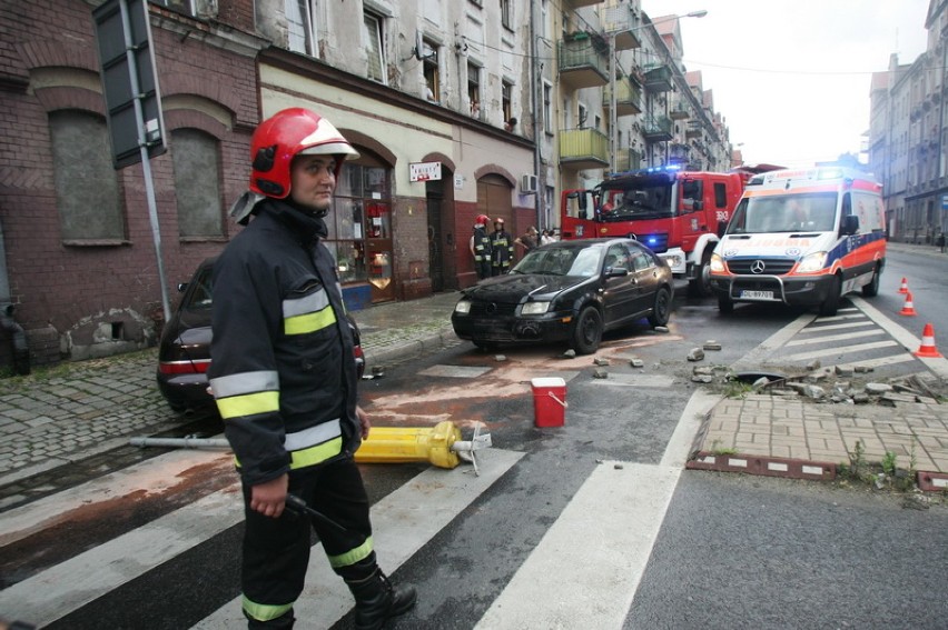 Wypadek na ulicy Czarneckiego w Legnicy