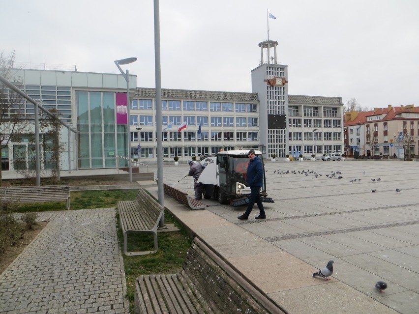 Odkażanie miejsc publicznych w Koszalinie