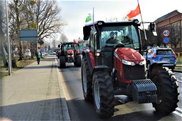 Przez Goleniów przejechali dzisiaj protestujący rolnicy