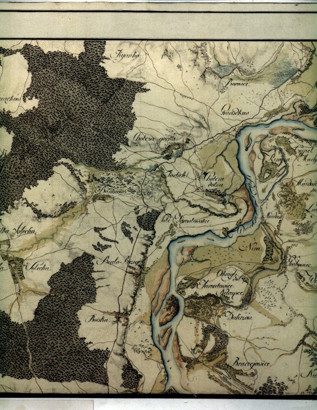 Mapa Wisły z XVIII w.
