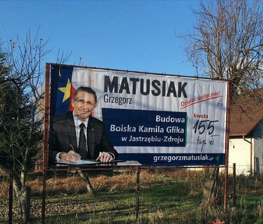 Glik apeluje do polityka: sugeruję usunięcie billboardu. Zaszło nieporozumienie - odpowiada poseł Matusiak