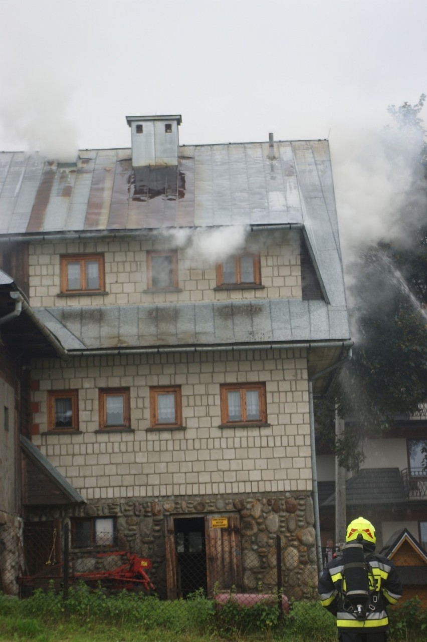 Groźny pożar domu jednorodzinnego pod Zakopanem