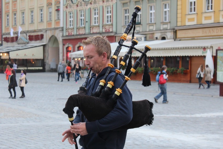 Dudziarz na wrocławskim Rynku