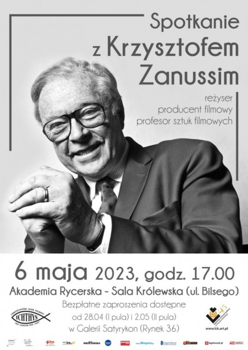 Krzysztof Zanussi w Legnicy. Spotkanie z wybitnym reżyserem w sobotę 6 maja